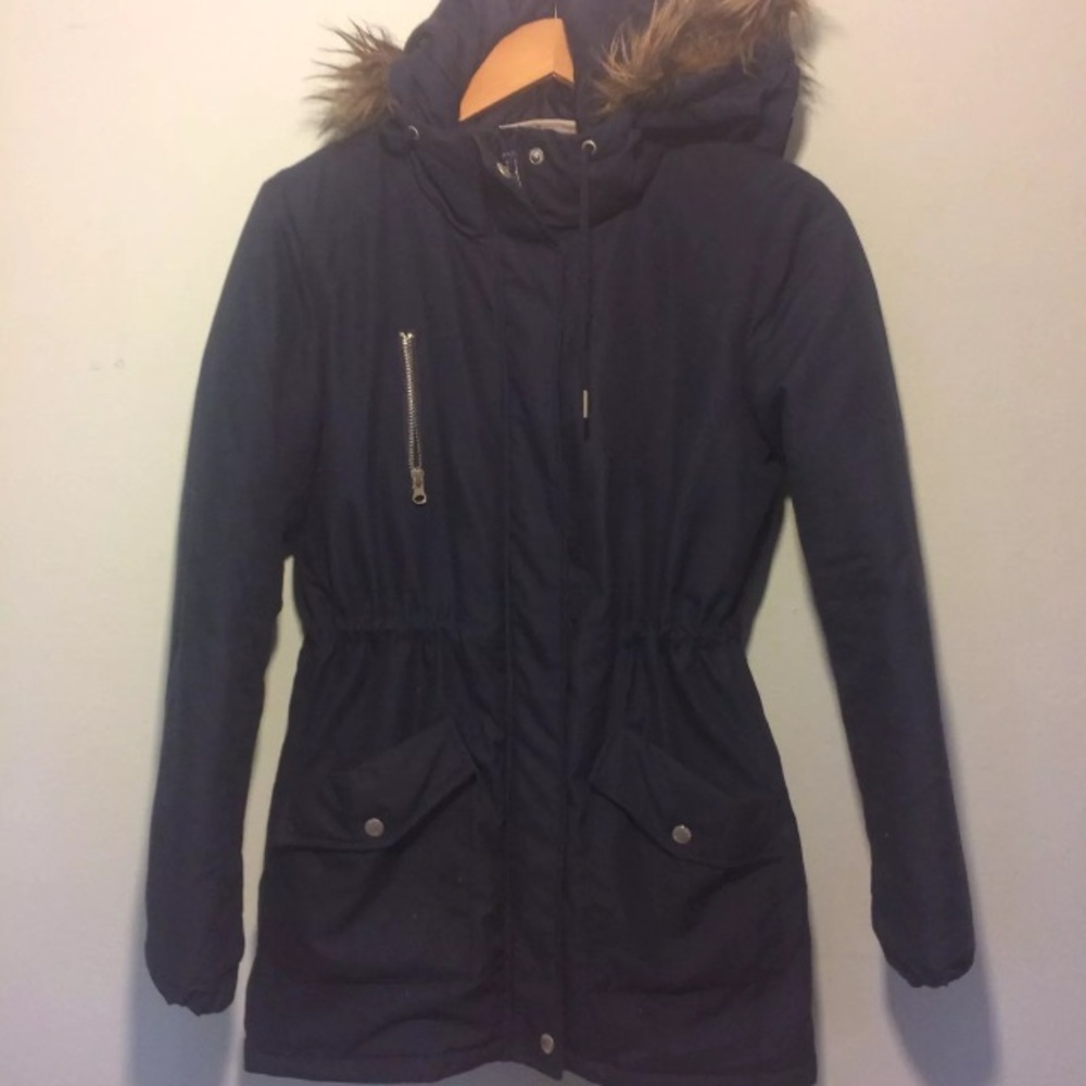 Blue parka